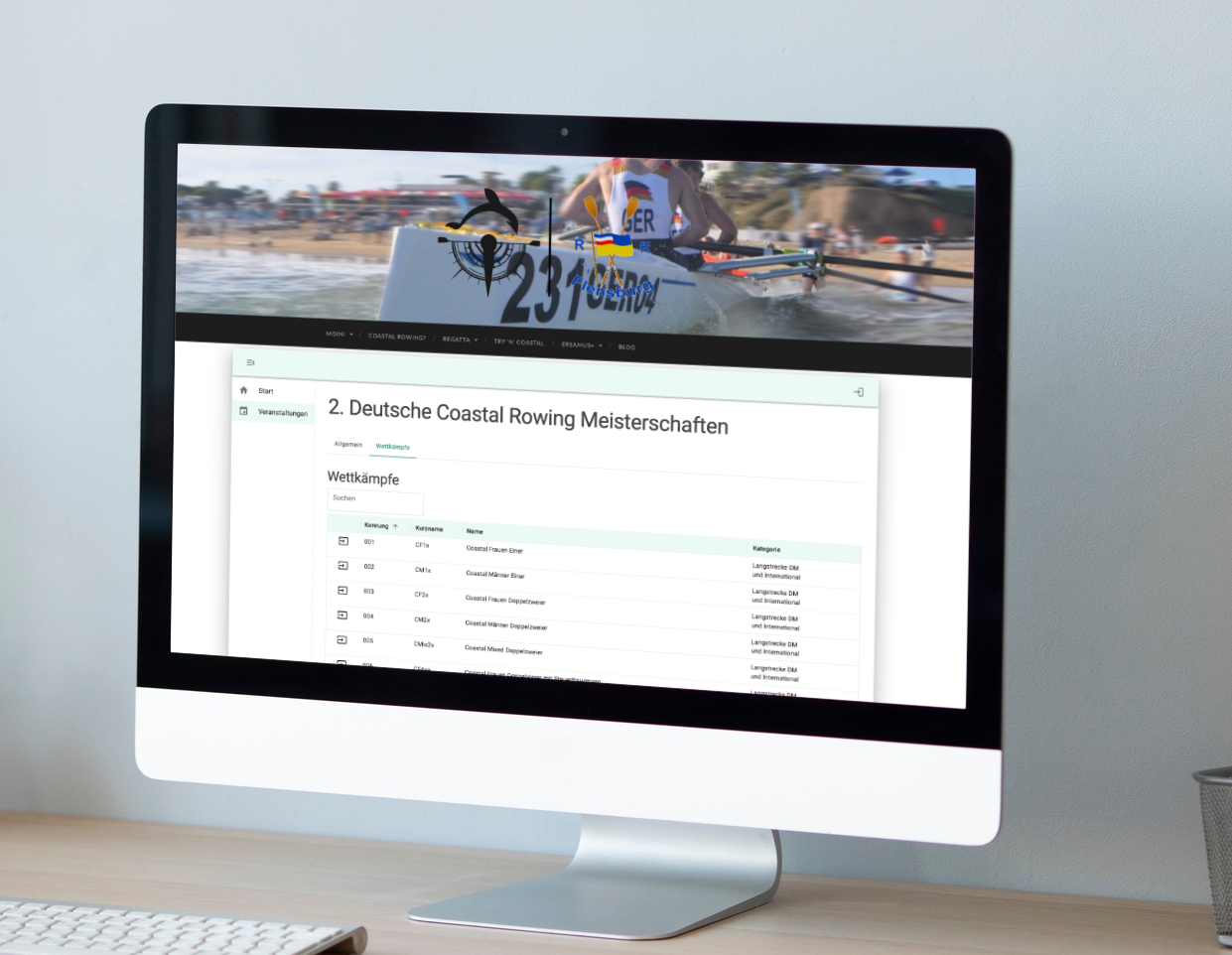 Mockup der Anwendung 'Ready2Race'